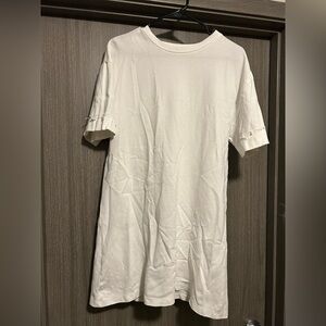 Zara White T-Shirt Dress - M